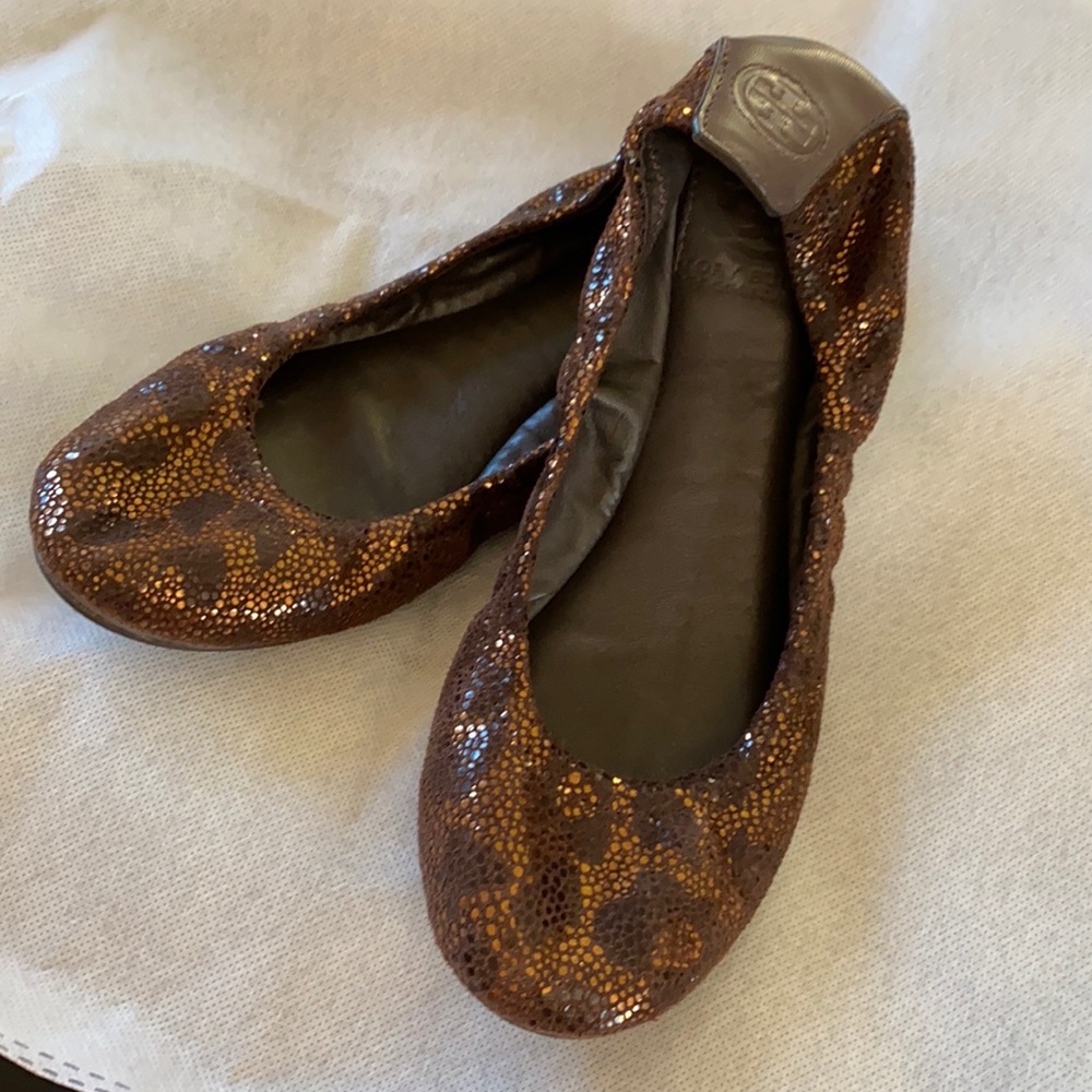 Tory Burch Signature Logo Suede flats